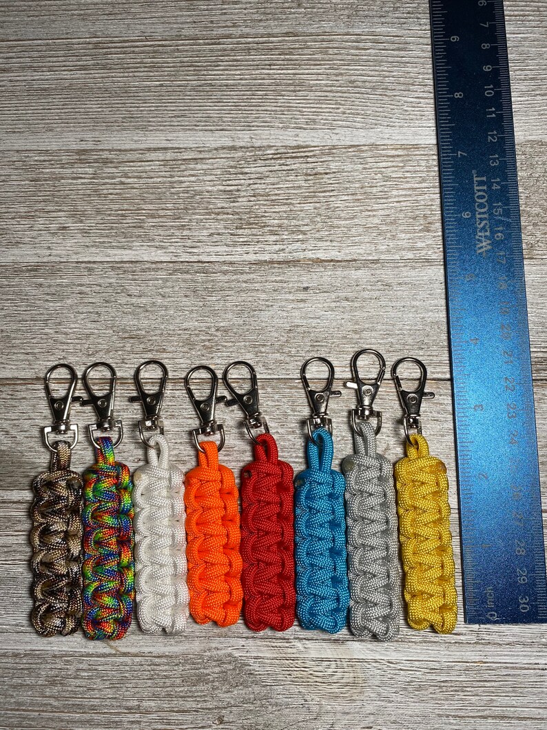 Paracord Zipper Pull Keychains, Zipper Pulls, Paracord Keychain Etsy