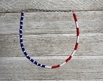 American flag adjustable choker, red white and blue, patriotic choker, stars and stripes