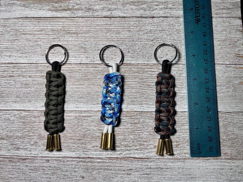 Keychain Casing Paracord Shell Casing Keychain – Tactical Keychain for Men – Bullet ...