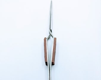 Straight Fire Tongs Cross Lock Tweezers