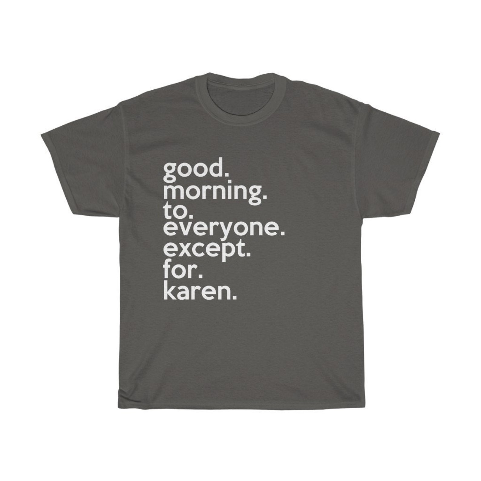 Good Morning to Everyone Except for Karen + Funny Sarcastic Tee + Humor