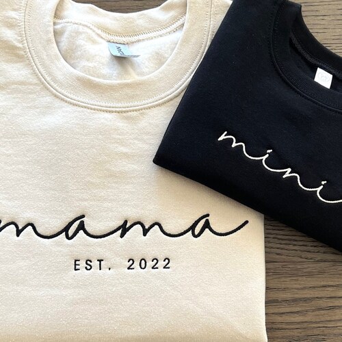 Mama Mini Sweatshirt Embroidered Custom Matching Shirt - Etsy