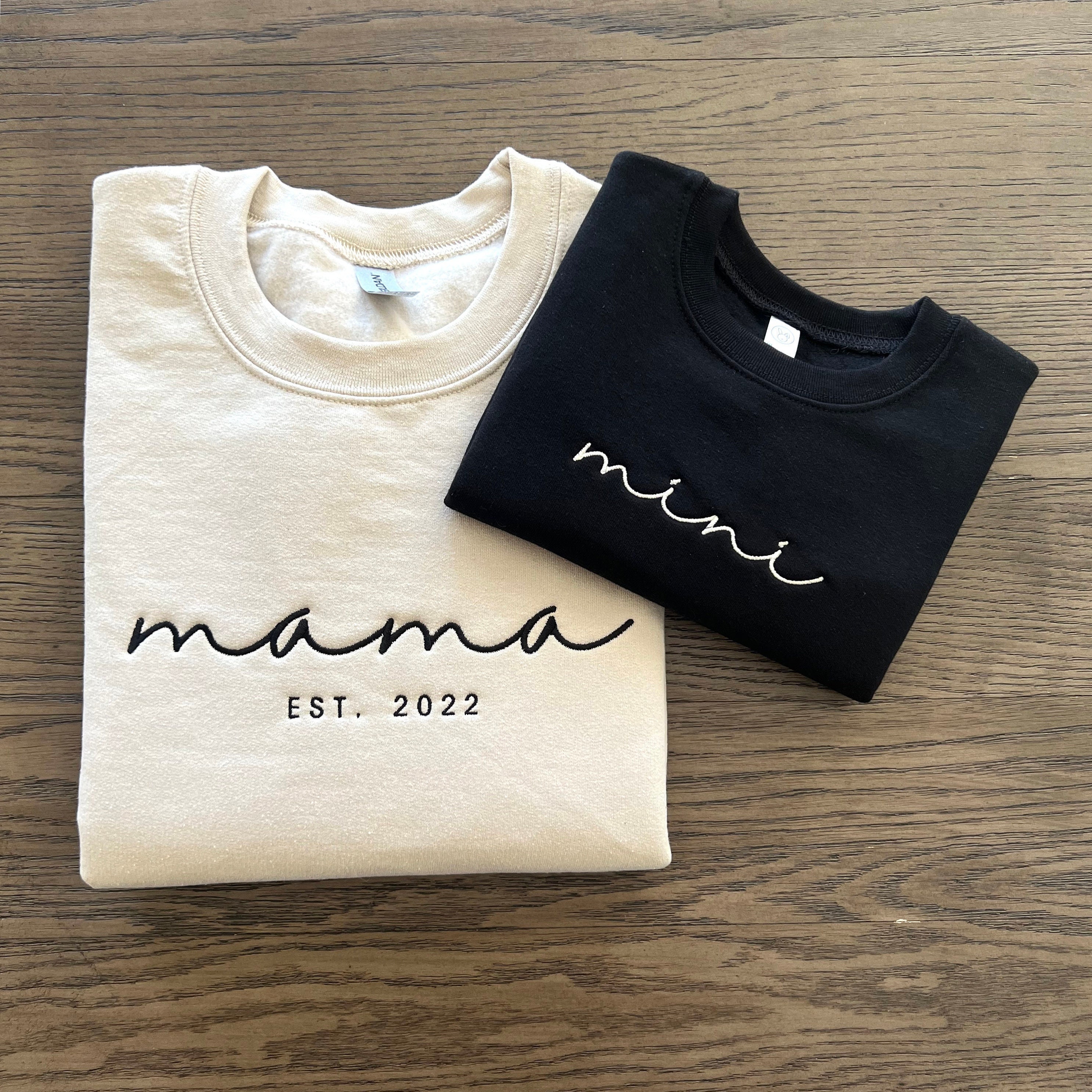 Mama Mini Sweatshirt Embroidered Custom Matching Shirt - Etsy