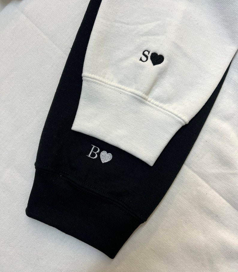 Custom Embroidered Initial Heart Sweatshirt