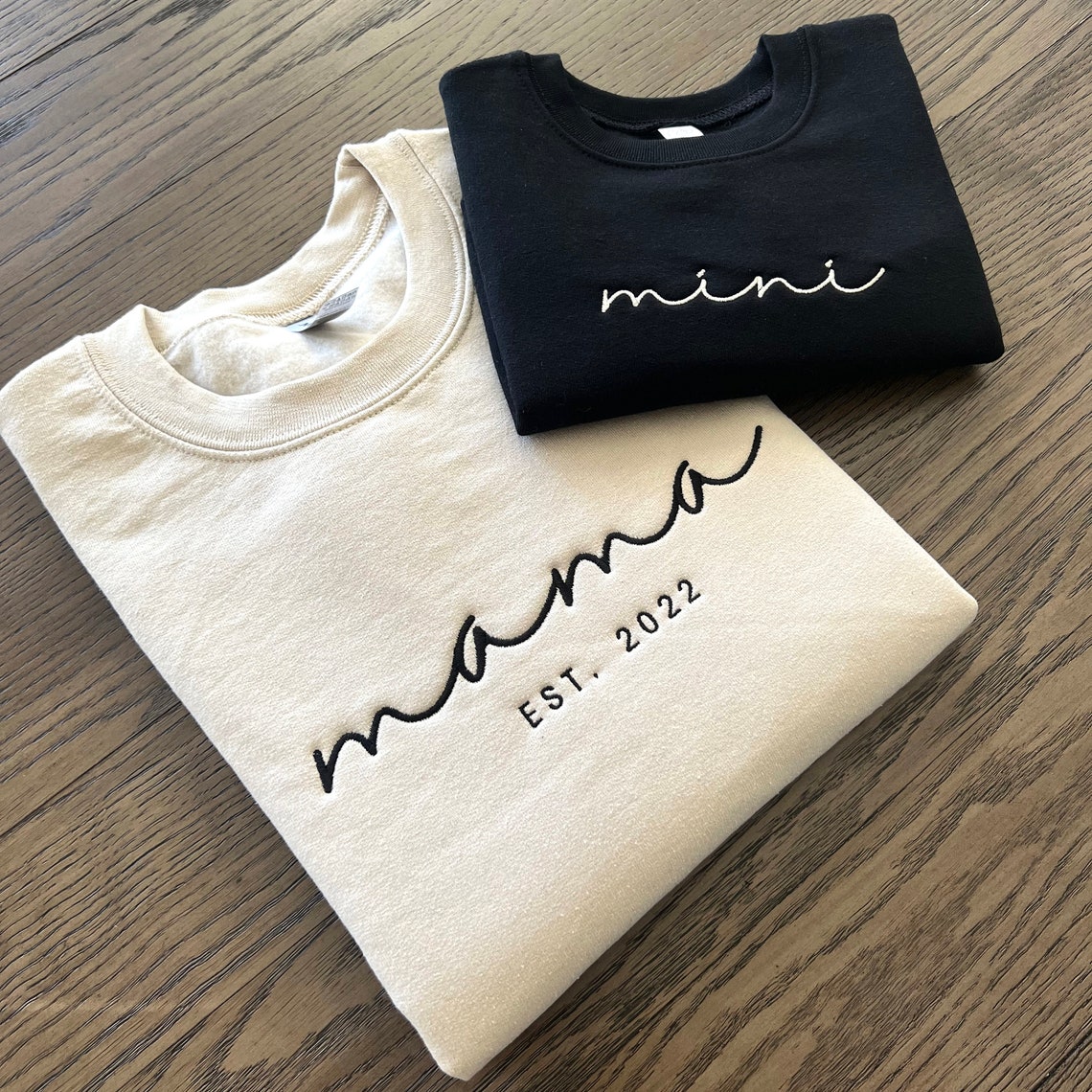 Mama Mini Sweatshirt Embroidered Custom Matching Shirt - Etsy
