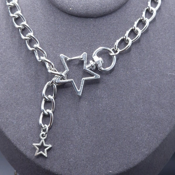 Choker Kette mit Karabiner-Verschluss und Stern-Anhänger