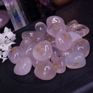 Conjunto de runas de cristal | Herramientas de adivinación | Conjunto de runas del élder Futhark | Conjunto de runas de piedra caída.