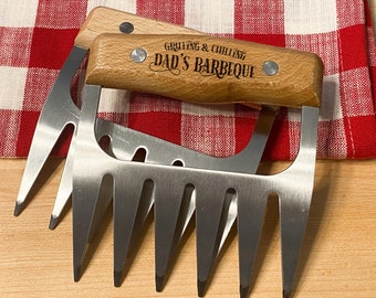 Personalized Meat Shredders Stainless Steel Meat Claws Fathers Day Gifts Personalized BBQ Gifts Funny BBQ Gifts For Dad