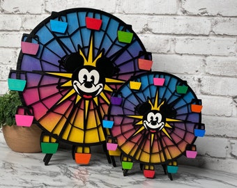 Large Disney California Adventure Mickeys Fun Wheel Shelf Sitter Disney Gift Disneyland Shelf Sitter Disney Home Decor Disney Decorations