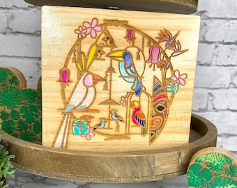 Enchanted Tiki Room Disney Shelf Sitters, Tiki Room Disney Tiered Tray Decor, Disney Home Decor, Tropical Disney Decorations, Disney Gifts