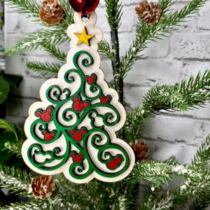 Hidden Mickey Wood Christmas Tree Ornament, Disney Christmas Ornaments, Custom Christmas Ornaments, Christmas Gifts & Stocking Stuffers