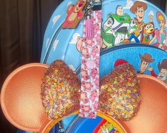 Whimsical Lotso Hugs Toy Story Ear Holder | Holds 2 Ears | Hand-Painted Lotso Charm | Disney Park Accessory Gift