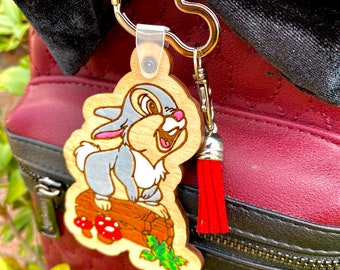 Bambi Thumper Disney Bag Tag - Disney Bag Charm - Thumper - Bambi Bag Tag - Personalized Disney Charm - Disney Keychain  Great Disney Gift