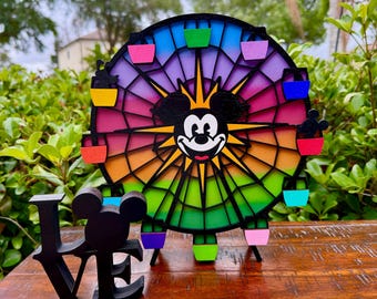 Large Disney California Adventure Mickeys Fun Wheel Shelf Sitter Disney Gift Disneyland Shelf Sitter Disney Home Decor Disney Decorations