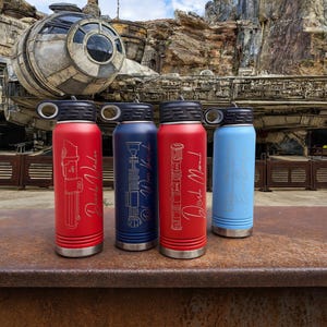 Personalized Star Wars Lightsaber Water Bottle: Laser Engraved 32oz Gift bild 17
