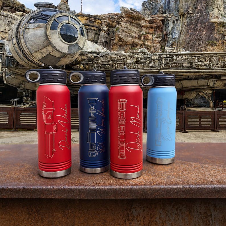 Personalized Star Wars Lightsaber Water Bottle: Laser Engraved 32oz Gift bild 17