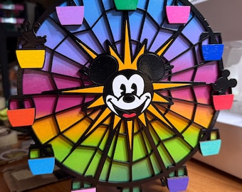 Disney California Adventure Mickeys Fun Wheel Tiered Tray Decor Sun Wheel Disney Gift Disneyland Shelf Sitter Home Decor Disney Decorations