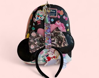 Alice in Wonderland Ear Holder: Hand-Painted White Rabbit Charm