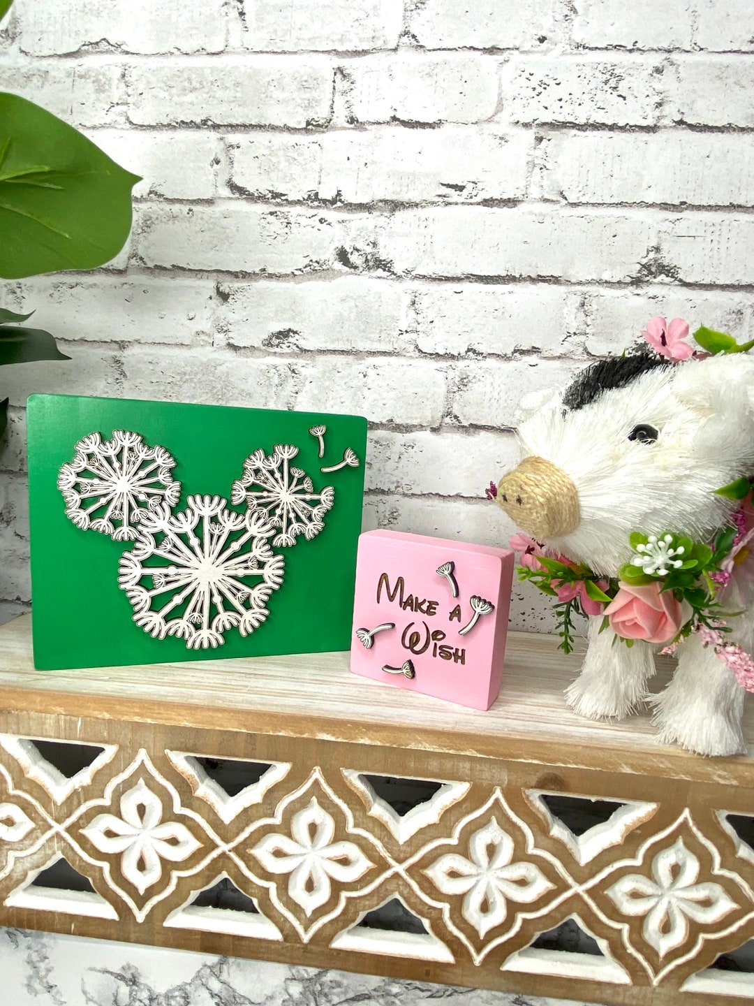 Disney Shelf Sitters Make a Wish Dandelion Disney Tiered Tray Decor