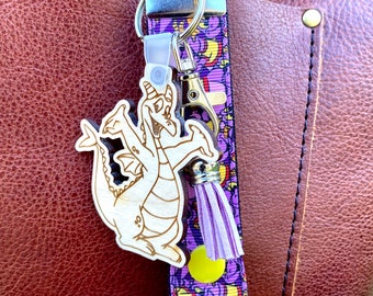 Figment Disney - Soporte para orejas para mochila, protector de orejas con dije personalizado, soporte para orejas de Mickey, llavero, correa para la cabeza