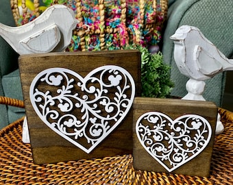 Valentines Day Disney Tiered Tray Decor Hidden Mickey Theme Tabletop Signs Shelf Sitter Wood Decor Disney home decor Disney Gifts