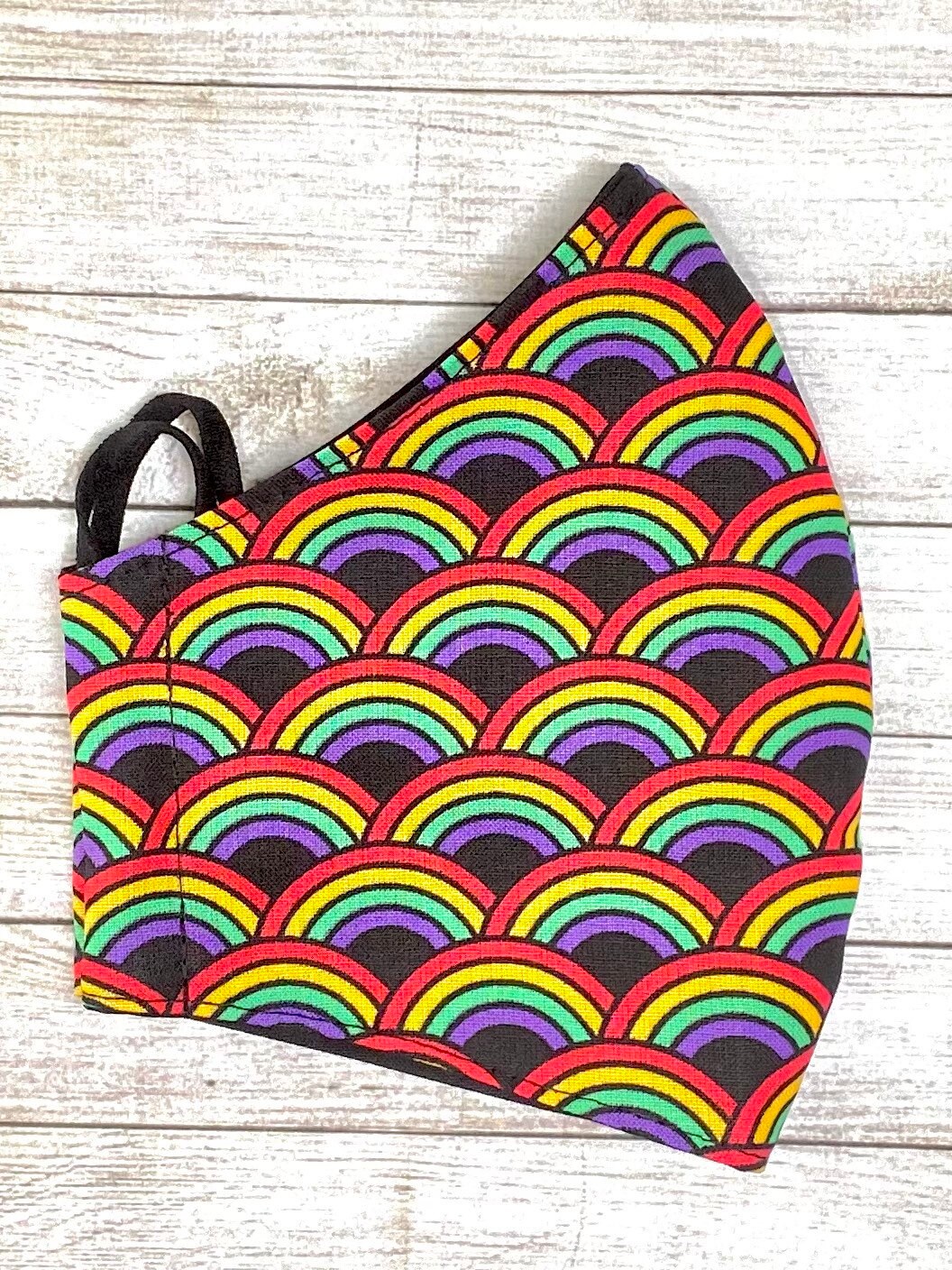 Rainbow Mask Rainbow Face Mask 2 or 3 Layer Mask With Optional Etsy