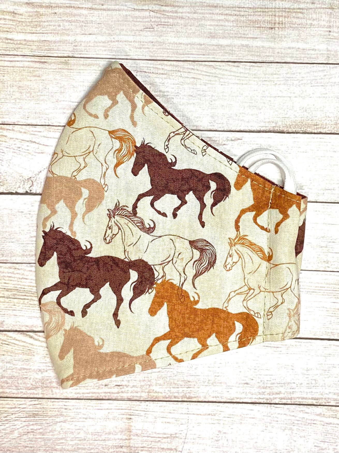 Horse Mask Horse Face Mask Horse Print Cotton Mask 2 or Etsy