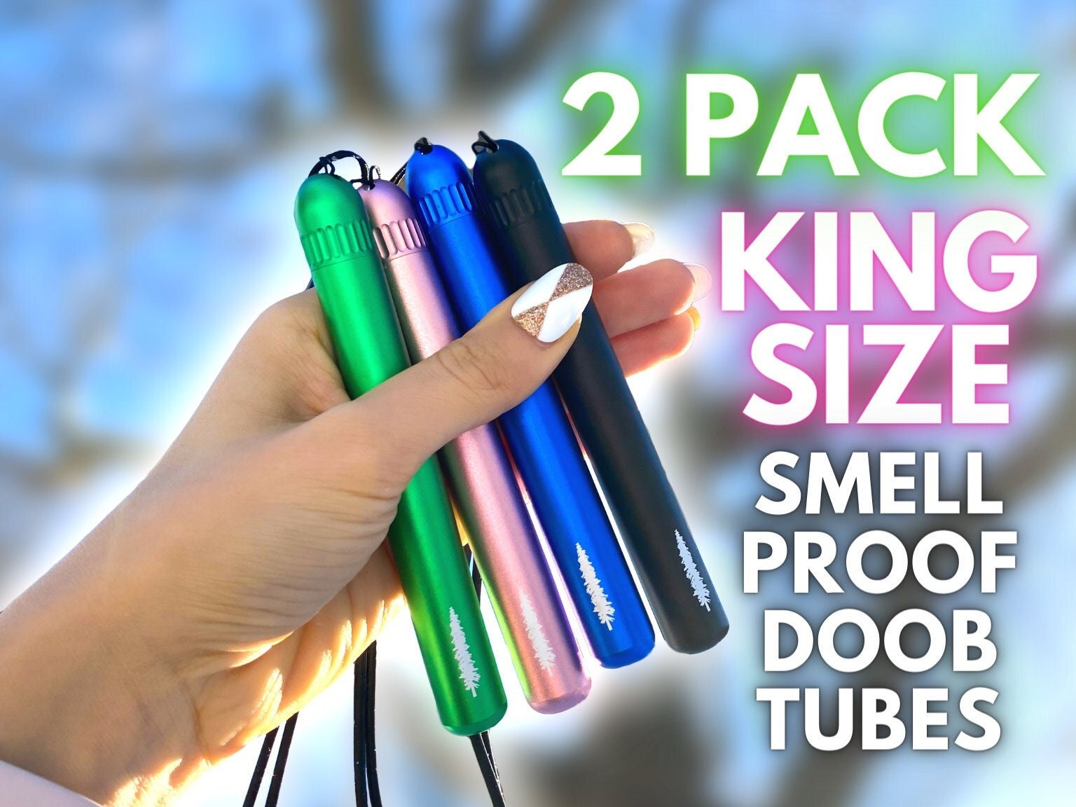 King Size Plastic Smoking Stash Doob Tube Joint Cone Holder Tubes  Pre-Rolly3