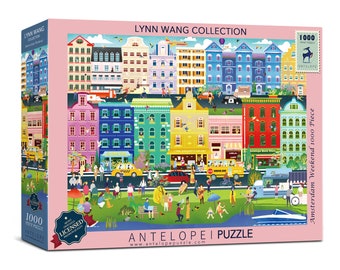 Antelope Amsterdam Weekend Jigsaw Puzzle by Lynn Weilin, 1000 Pieces, 29.5&quot; x 20.5&quot;, Jigsaw Puzzle with City Views