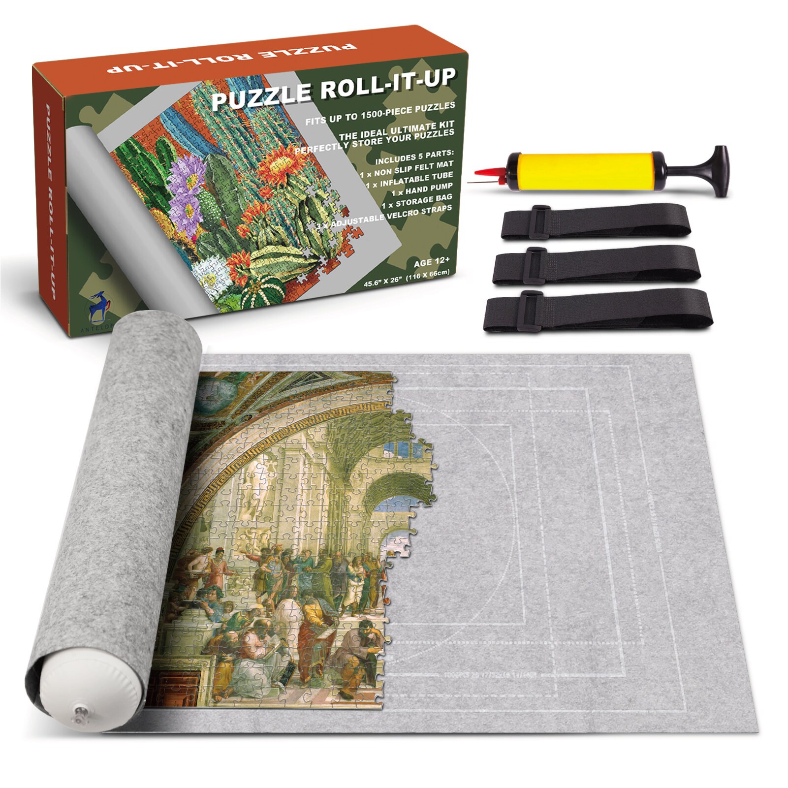 PuzzlePad Aufbewahrungsmatte Roll Up Puzzle Filz Kinder 1500stk Spiel Geschenk 