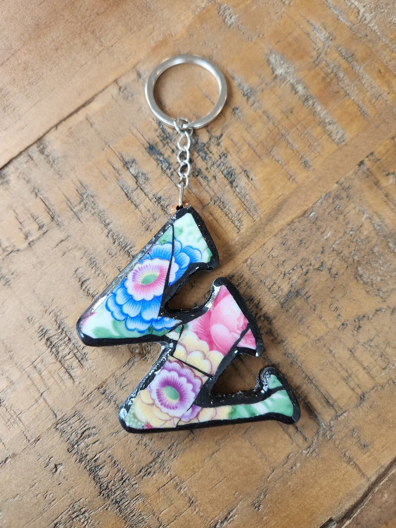 Monogram Mosaic Key Chain W