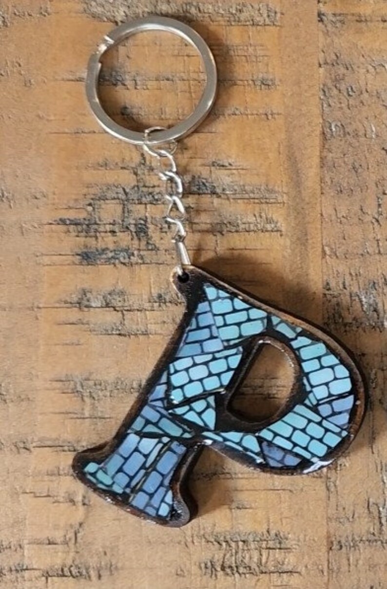 Monogram Mosaic Key Chain P