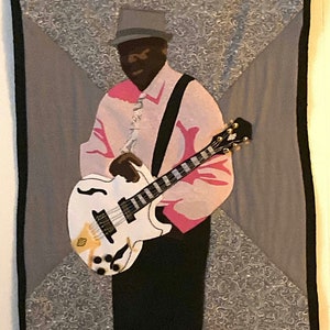 Quilted portrait wall hanging