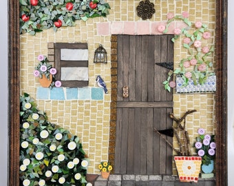 Whimsical Country Cottage Mosaic