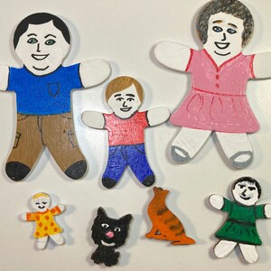 Paint your own DIY gingerbread family magnets