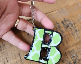 Monogram Mosaic Key Chain