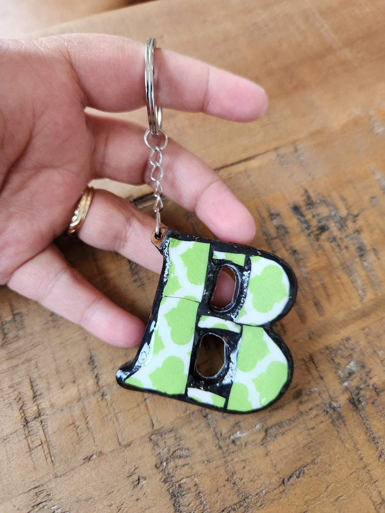 Monogram Mosaic Key Chain B