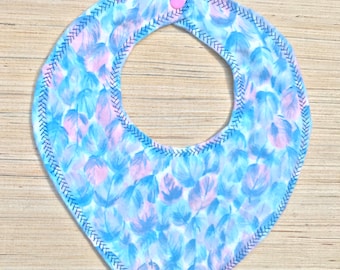 Reversible baby snap drool bib