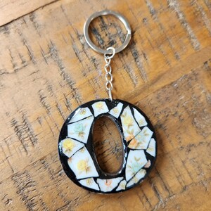 Monogram Mosaic Key Chain O