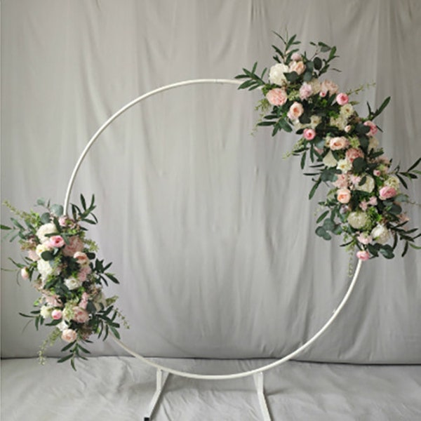 Arco de boda redondo alto/decoración de boda/telón de fondo de boda/arco de flores/soporte de fondo/arco de metal/guirnalda de globos/decoraciones de boda