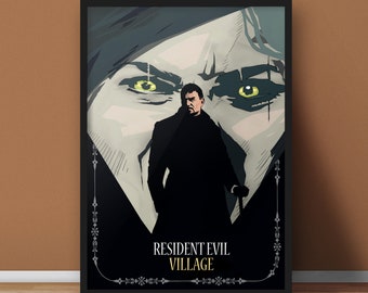 Póster de Resident Evil Village: Impresión artística minimalista mate