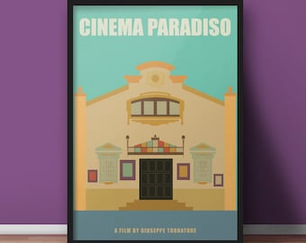 Cinema Paradiso Poster - Minimalist Movie Art Print - Film Wall Art - Best Movie Gift