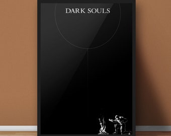 Affiche Dark Souls, art mural de jeu minimaliste, impression d'art de jeu vidéo, cadeau parfait pour les joueurs