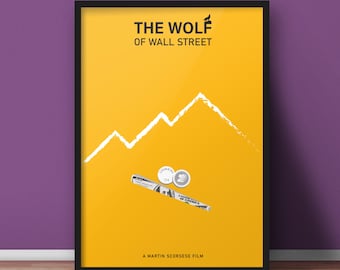 Póster de El lobo de Wall Street: Impresión artística minimalista de la película