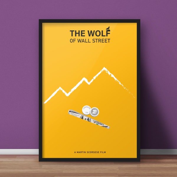 The Wolf of Wall Street Poster - Minimalistische Film Wandkunst - Perfektes Geschenk für Filmliebhaber