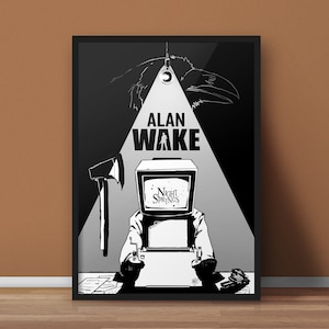 ALAN WAKE Poster - Minimalist Video Game Art Print - Perfect Gift for Gamers