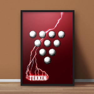 TEKKEN Poster - Minimalist Video Game Art Print - Perfect Gift for Gamers