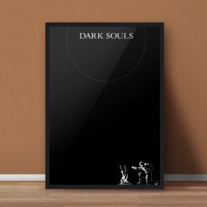 Póster de Dark Souls, arte de pared de juegos minimalista, impresión de arte de videojuegos, regalo perfecto para jugadores