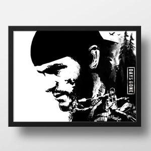 Days Gone Poster - Minimalist Game Wall Art - Video Game Art Print - Best Gift for Gamers