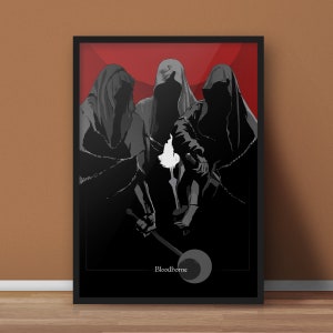 Bloodborne Poster - Minimalist Video Game Art Print - Perfect Gift for Gamers
